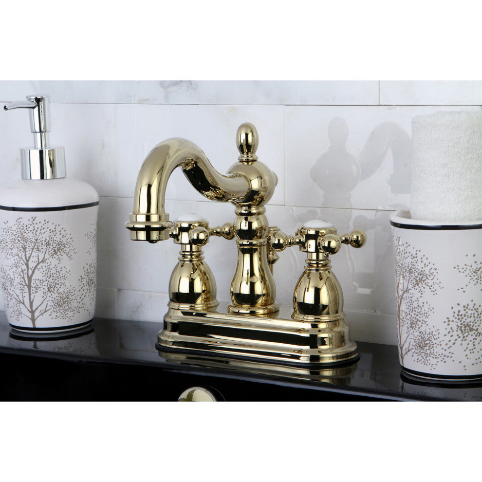Kingston Brass 4" Centerset Bathroom Faucet, Polished Brass