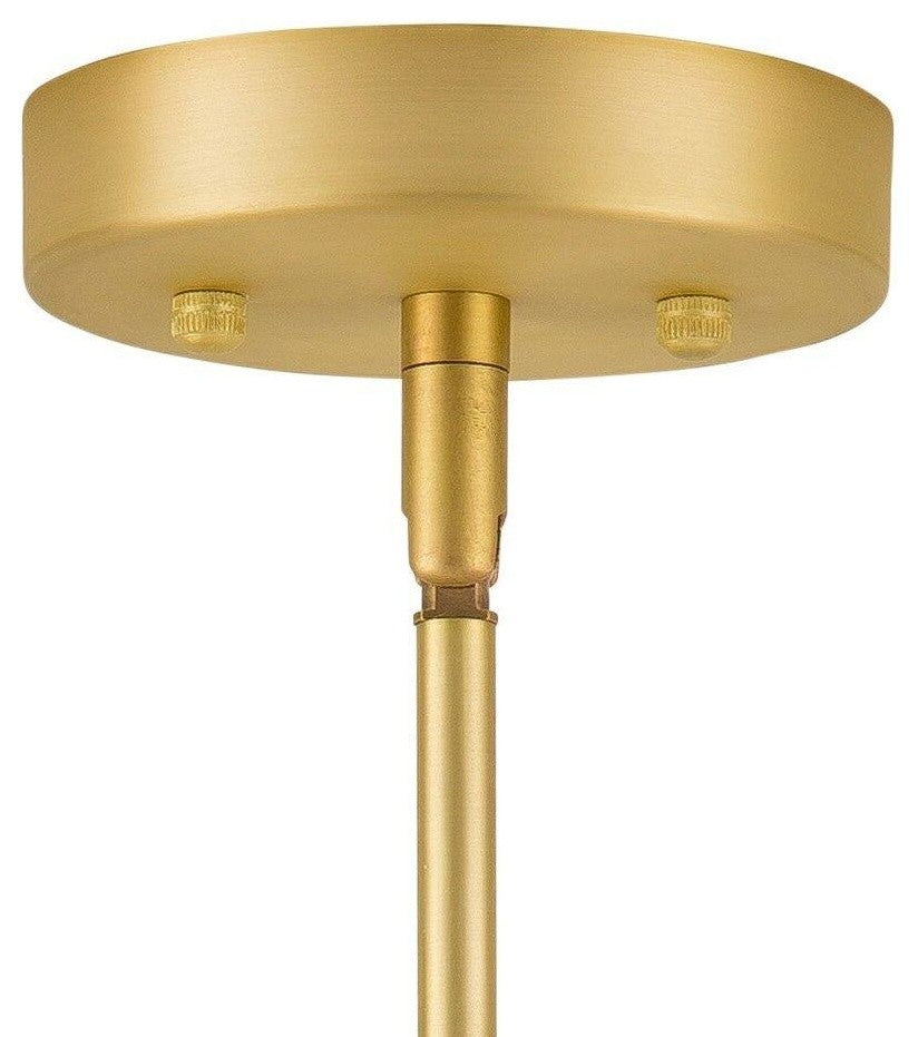 Linea di Liara Novara 4 Light Chandelier, Satin Brass