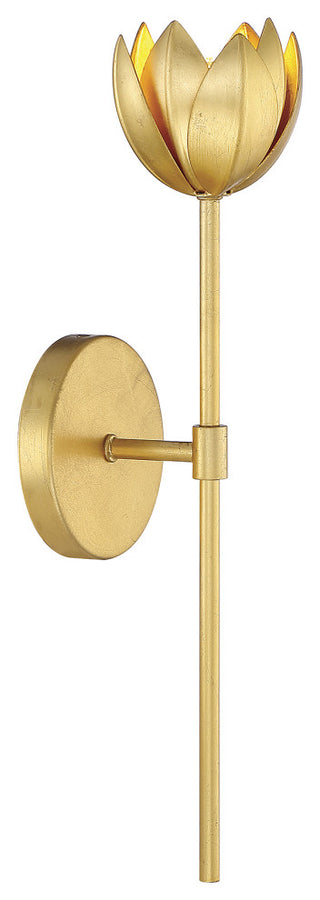 LED Wall Sconce, Matte Black, True Gold