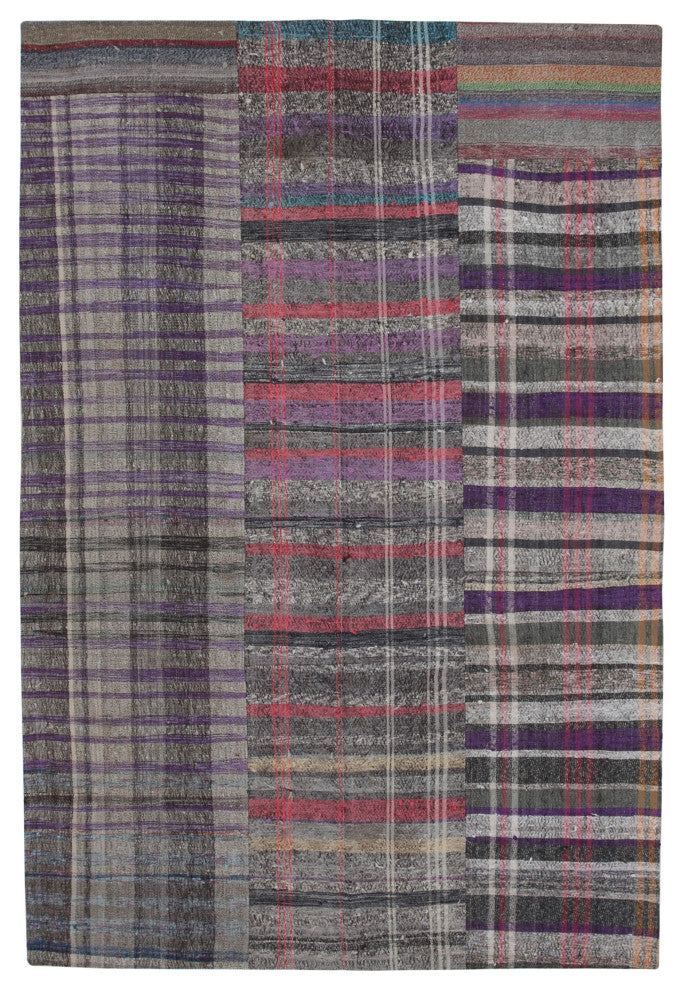 Rug N Carpet - Handmade Oriental 6' 9'' x 10' 0'' Vintage Patchwork Kilim Rug