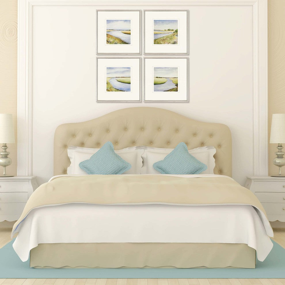 Marsh Artwork, Set of 4, 21"x21"