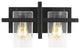 Sea Gull Mitte 2-Light Bath Vanity Light 4441502EN7-112, Midnight Black
