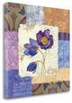 "Tiled Poppies I - Purple" By Silvia Vassileva, Giclee on Gallery Wrap Canvas