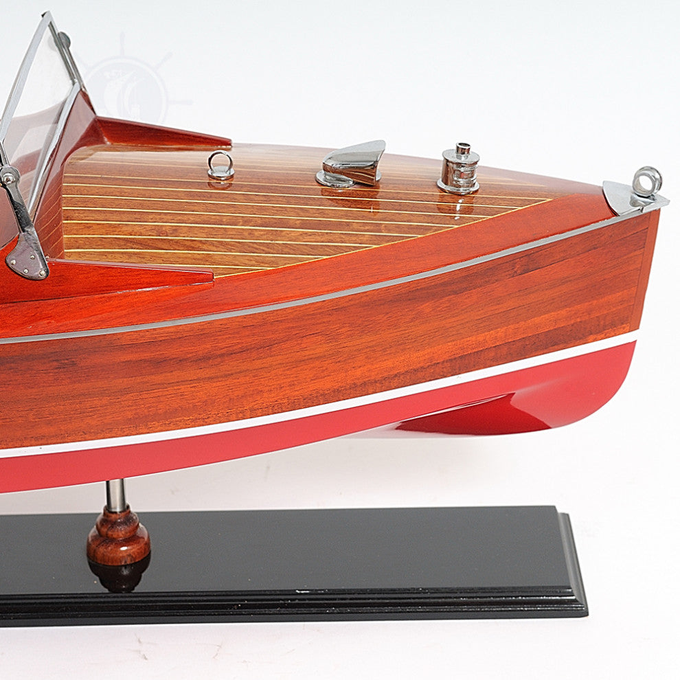 Chris Craft Runabout Painted Wooden Handcrafted boat model