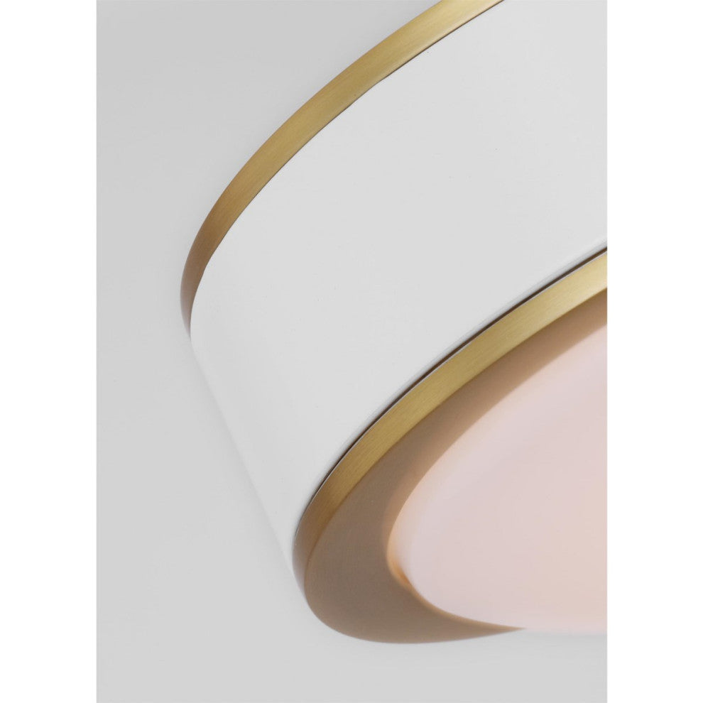Kate Spade Monroe 1-Light LED Flush Mount KSF1061BBSGW, Burnished Brass