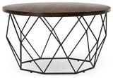 Chester Round Coffee Table by Kosas Home, Dark Brown