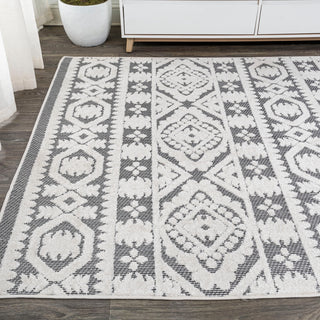 Citta High-Low Pile Mediterranean Tile Indoor/Outdoor Runner Rug
