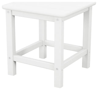 Polywood Seashell 18" Side Table, White