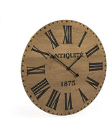 Alexis Wall Clock, Natural Background With Dark Gray Numbers