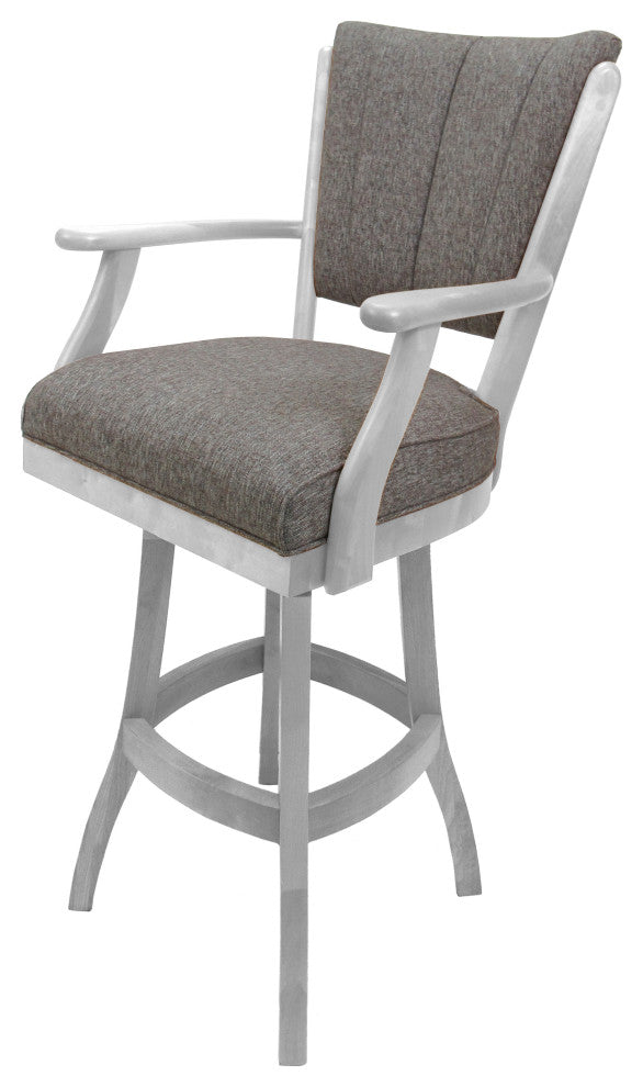 Classic Counter Bar Stools 26" 30" Extra Tall 34", Mojave Grey - White, 26"