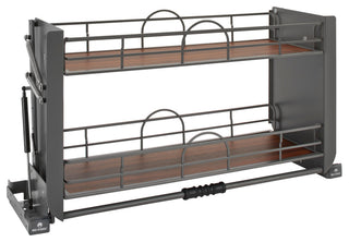 Pull Down Organizer for Wall Cabinets, Orion Gray, 34"W