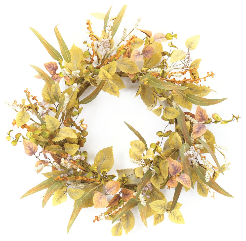 Mixed Fall Foliage Wreath 21"D
