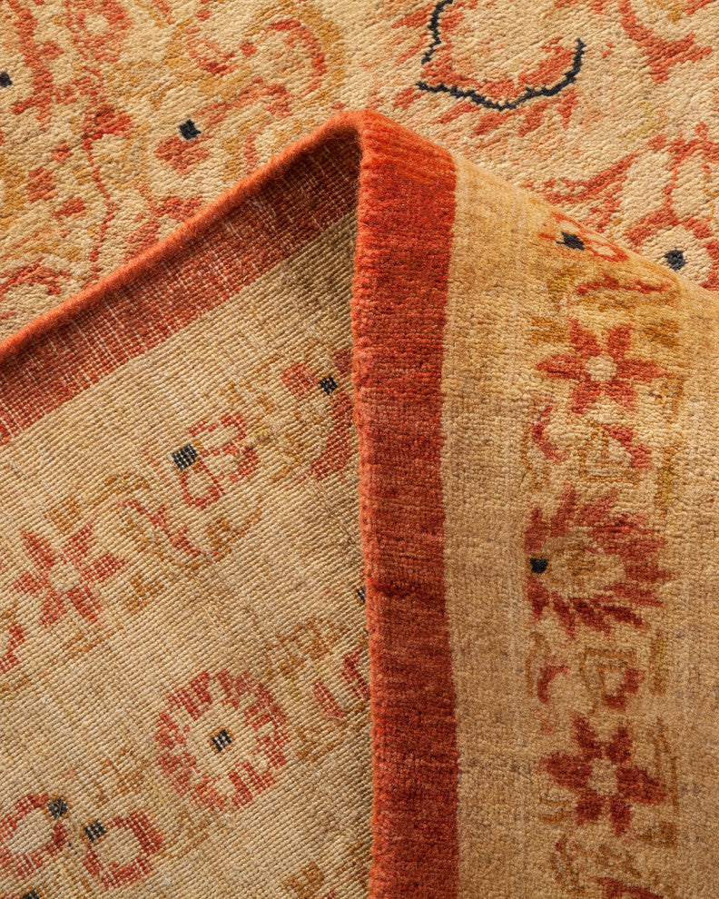 Mogul, One-of-a-Kind Hand-Knotted Area Rug Orange, 9'2"x12'6"