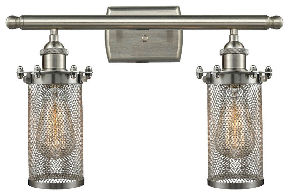 INNOVATIONS LIGHTING 516-2W-SN-220-LED Bleecker 2 Light Bath Vanity Light