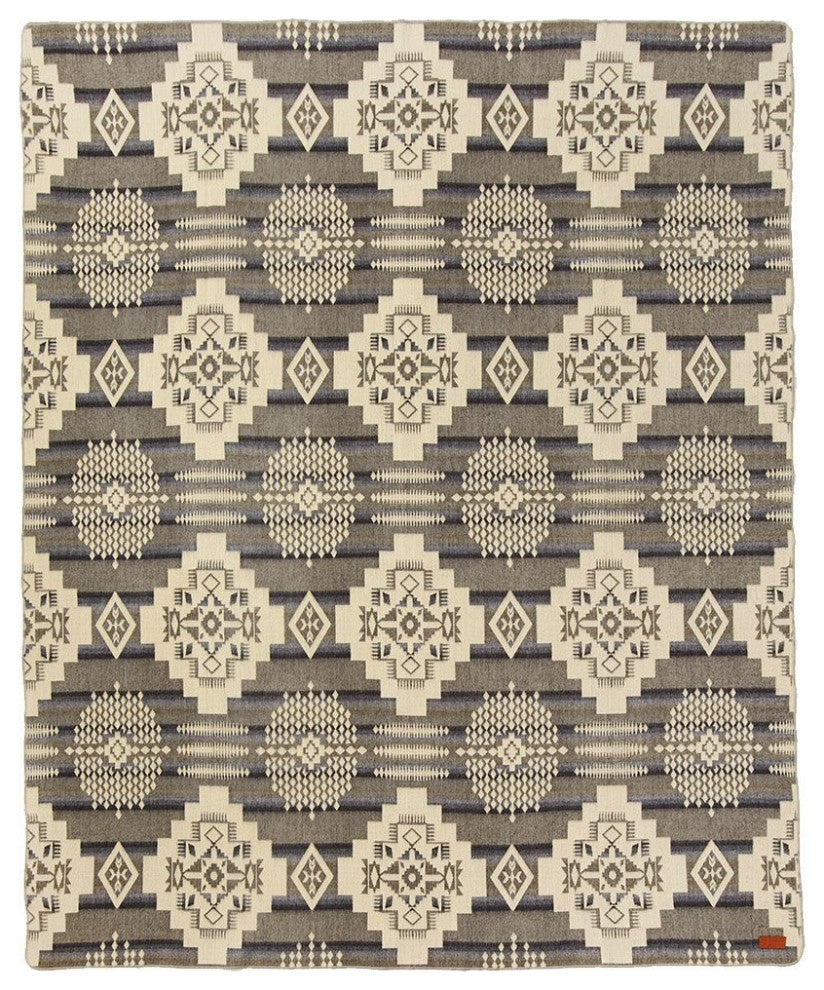 Ultra Soft Light Gray Southwest Handmade Blanket