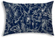 Navy Nautical Indoor Outdoor Sewn Lumbar Pillow