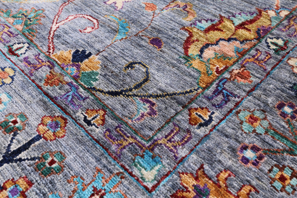 Hand-Knotted Persian Tabriz Wool Rug 6' 6" X 10' 2" Q9626