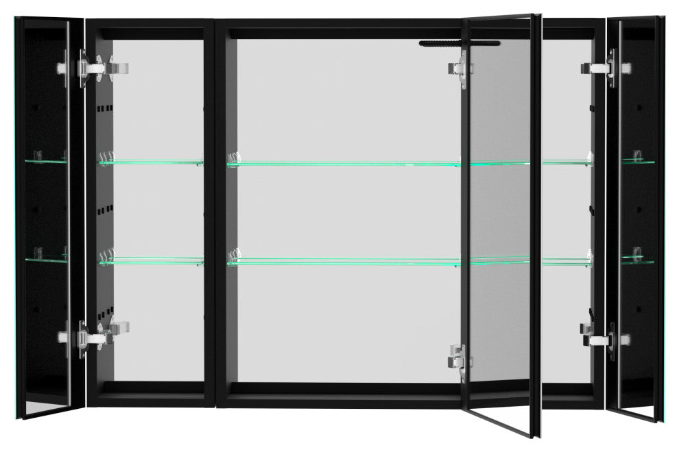 40 in.W x 30 in. H Aluminum Surface Mounted LED Medicine Cabinet with Doors