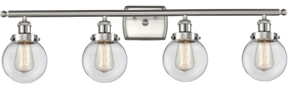 INNOVATIONS LIGHTING 916-4W-SN-G202-6 Beacon 3 Light Bath Vanity Light
