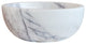 Natural Stone New York White Marble Round Vessel Sink Polished (D)12" (H)5"