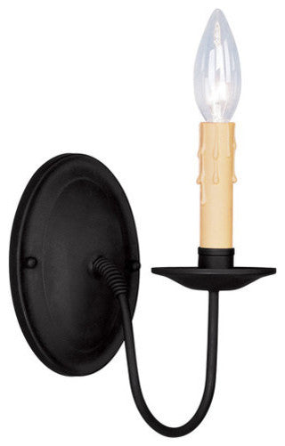 Livex Lighting 1 Light Black Wall Sconce - 4451-04