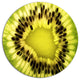 Green Kiwi Seeds And Inside Pattern, Modern Round Wall Art, 36"