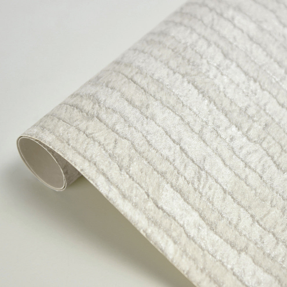 Down Off-White Stripe Wallpaper Bolt