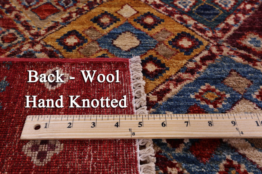 6' 3" X 9' 7" Hand Knotted Tribal Khorjin Wool Rug Q10755