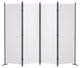 VEVOR Room Divider 4-Panel Folding Privacy Screen 88.2"x11.8"x67.3" White