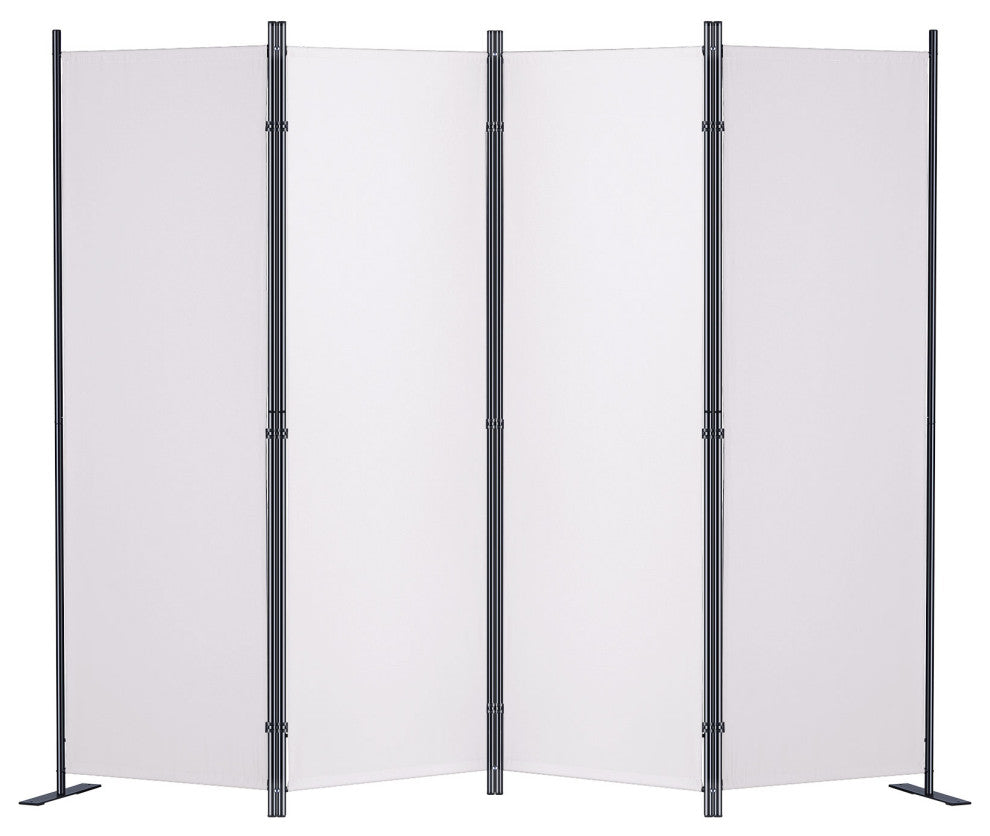 VEVOR Room Divider 4-Panel Folding Privacy Screen 88.2"x11.8"x67.3" White
