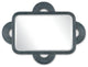 Santos Vintage Navy Rectangular Mirror