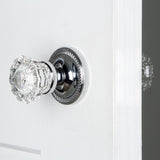 Single Rope Rosette With Crystal Knob, Oil-Rubbed Bronze, Bright Chrome, Double