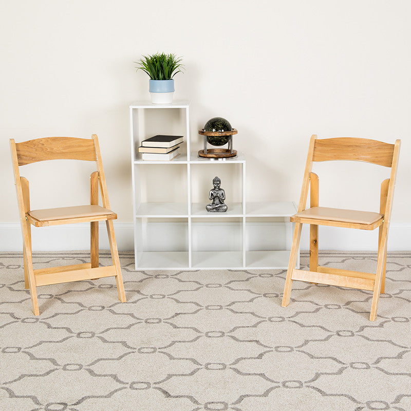 Natural Wood Folding Chair