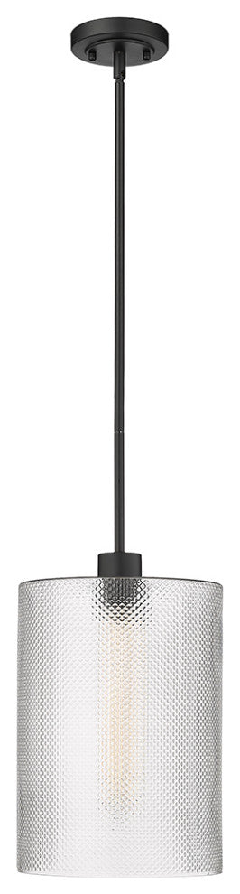 1 Light 10" Matte Black Pendant