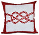 Nautical Knot, Geometric Print Pillow, Red, 18"x18"