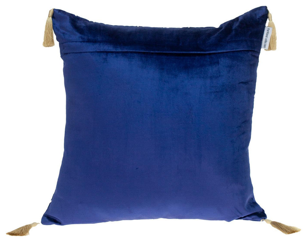 Parkland Collection Zella Blue Throw Pillow, Square