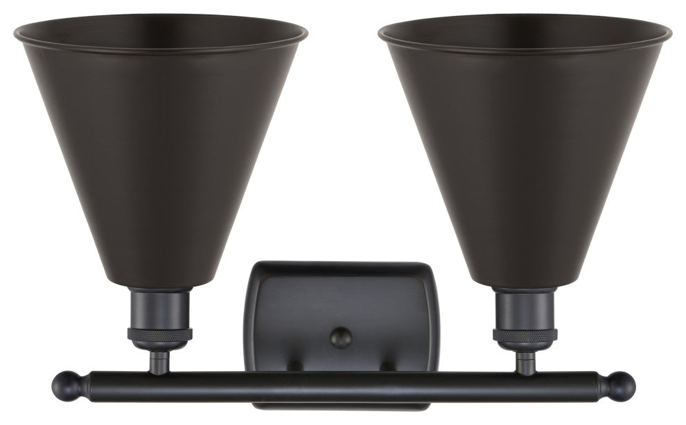 Ballston Cone Bath Vanity Light, Matte Black, Matte Black