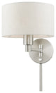 Swing Arm Wall Lamps 1 Light Brushed Nickel Swing Arm Wall Lamp
