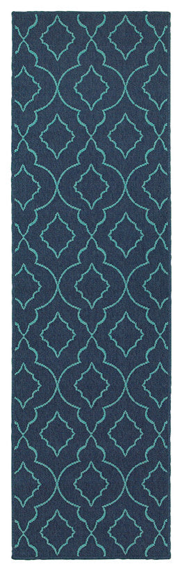 Meridian 7541B, Navy/Blue, 7'10"x7'10"