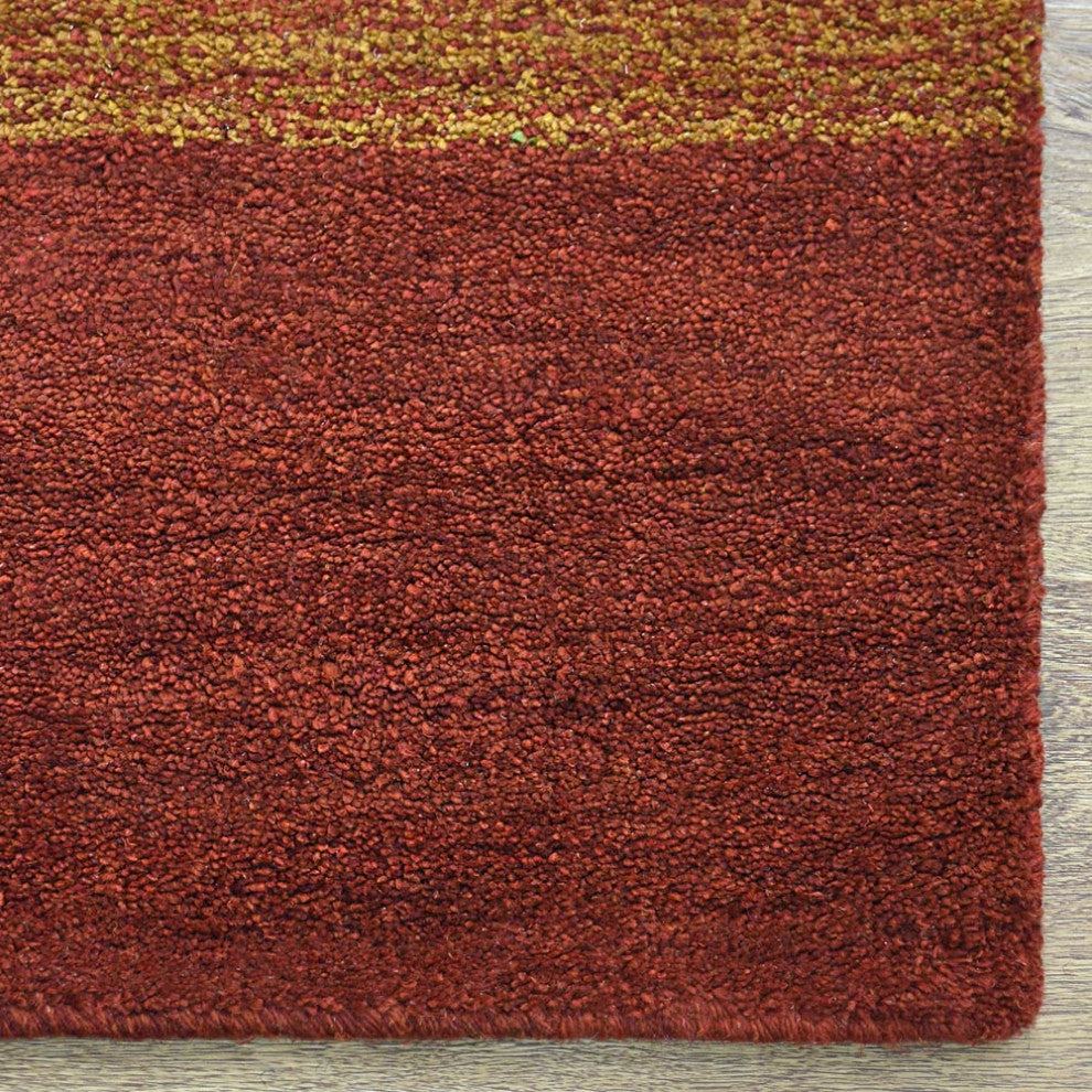 HAND KNOTTED LOOM SILK AREA RUGS-2'8''x10',Runner,Multicolor,Contemporary