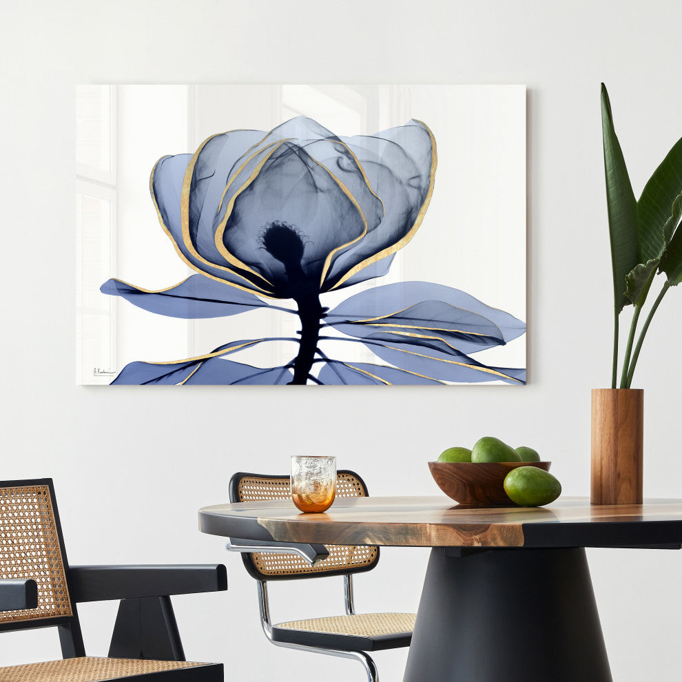 "Golden Midnight 1"Frameless Free Floating Panel Graphic Wall Art, 32"x48"