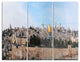 "Jerusalem Cityscape Panorama" Photo Metal Wall Art, 3 Panels, 36"x28"