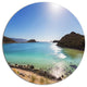 Blue Baja California Beach, Seashore Large Disc Metal Wall Art, 36"