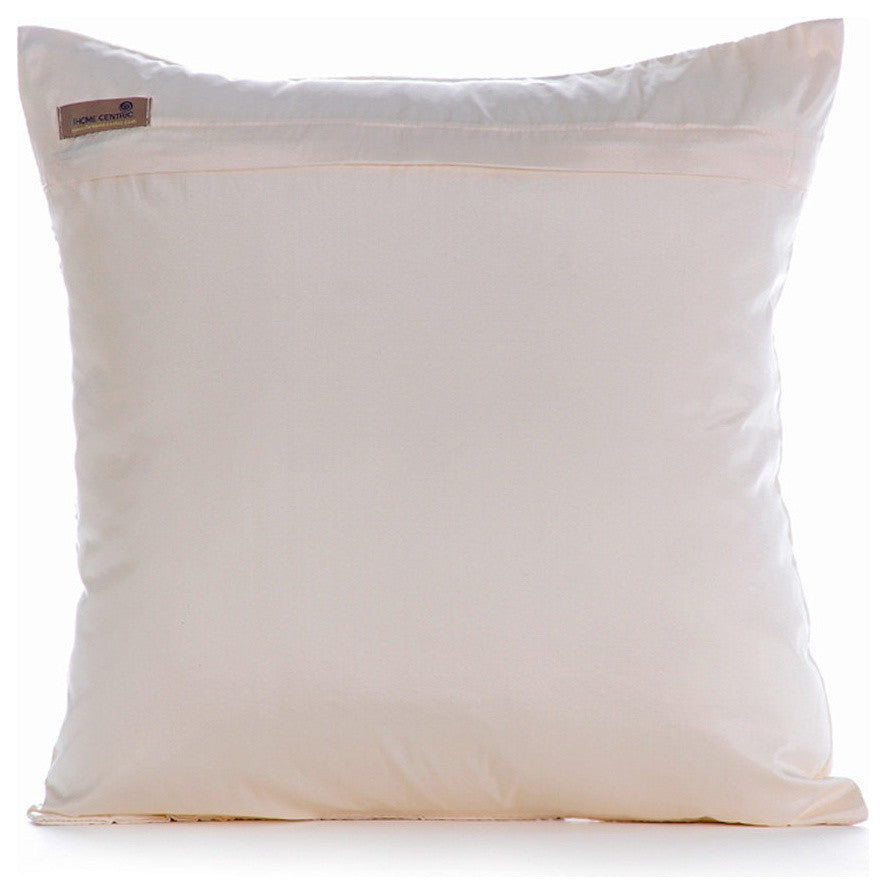 White Decorative Pillow Covers 18"x18" Silk, Sequin Whirlpool