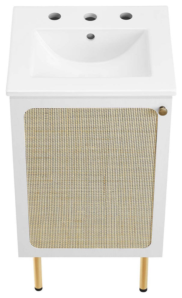 Chaucer 18" Bathroom Vanity - White White