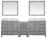 Lexora Coraline Double Bath Vanity Distressed Gray 92 With Countertop & Mirror