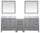 Lexora Coraline Double Bath Vanity Distressed Gray 92 With Countertop & Mirror