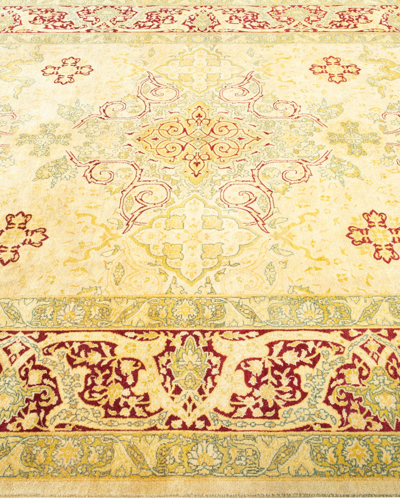 Mogul, One-of-a-Kind Hand-Knotted Area Rug  - Ivory, 6' 3" x 8' 10"