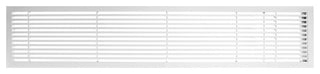 AG20 Series 4"x24" Right Door Solid Aluminum Fixed Bar, White-Gloss