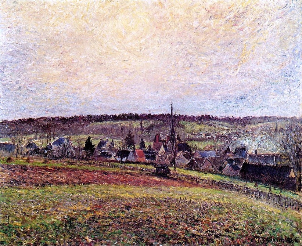 Camille Pissarro The Village of Eragny, 20"x25" Wall Decal Print